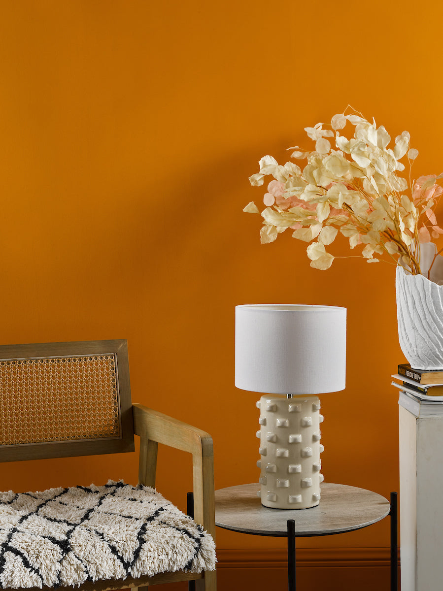 Dar Georgina Table Lamp White With Shade – from Amos Lighting + Home