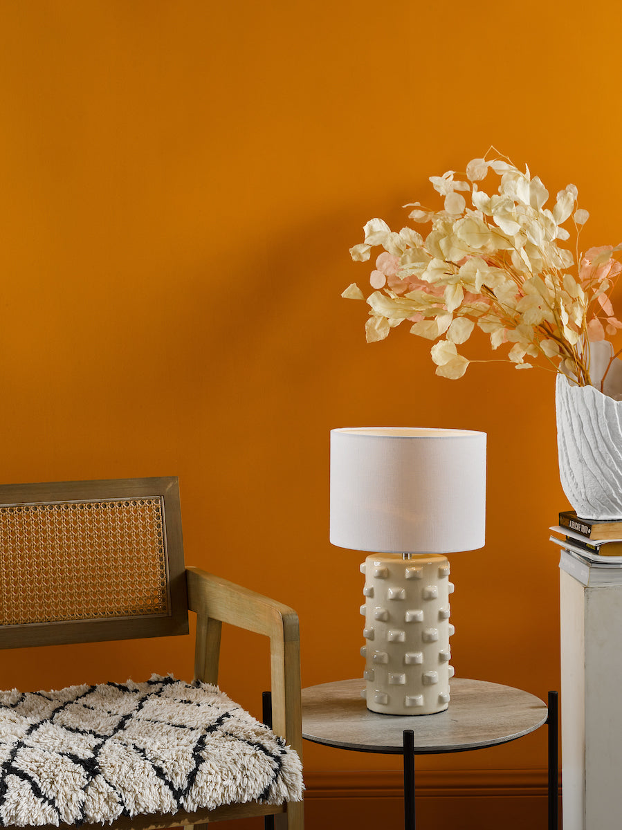 Dar Georgina Table Lamp White With Shade – from Amos Lighting + Home