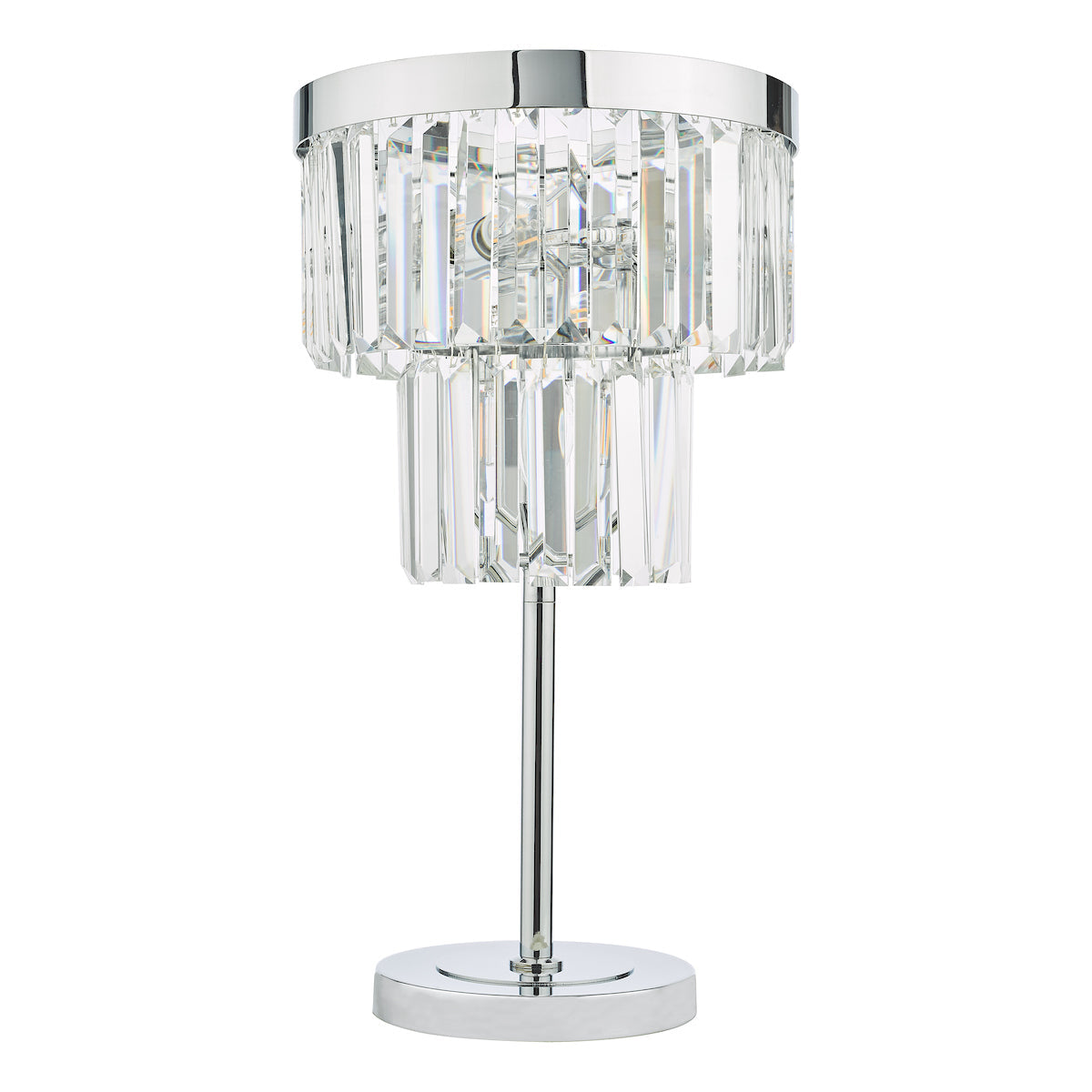 Dar Gold Collection Angel Table Lamp Polished Chrome Crystal – from Amos Lighting + Home