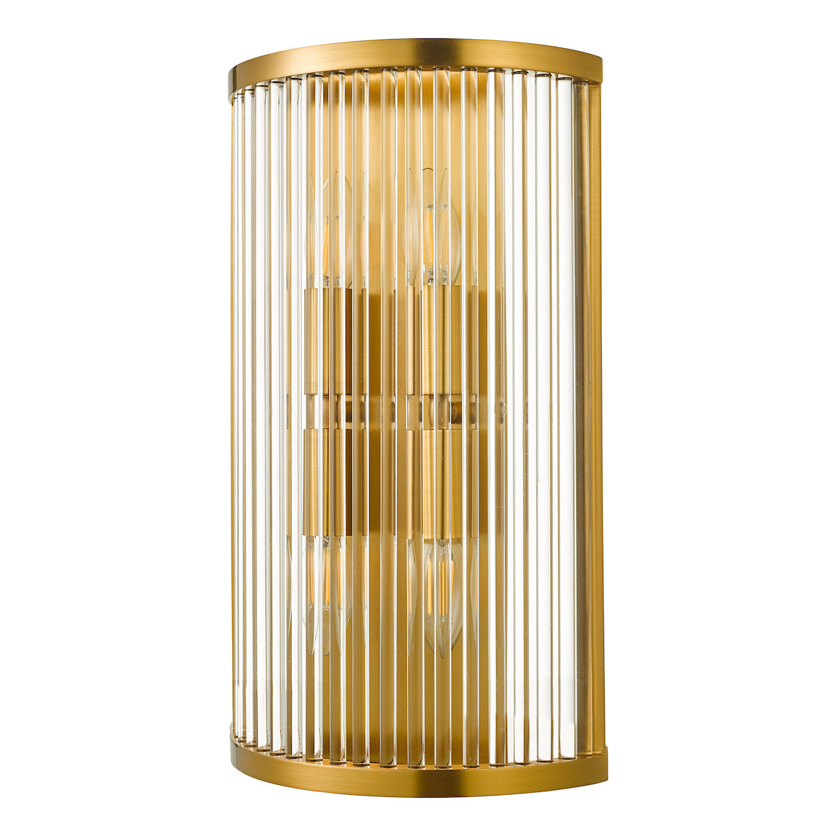 Dar Gold Collection Eleanor 4 Light Wall Light Natural Brass Glass – from Amos Lighting + Home
