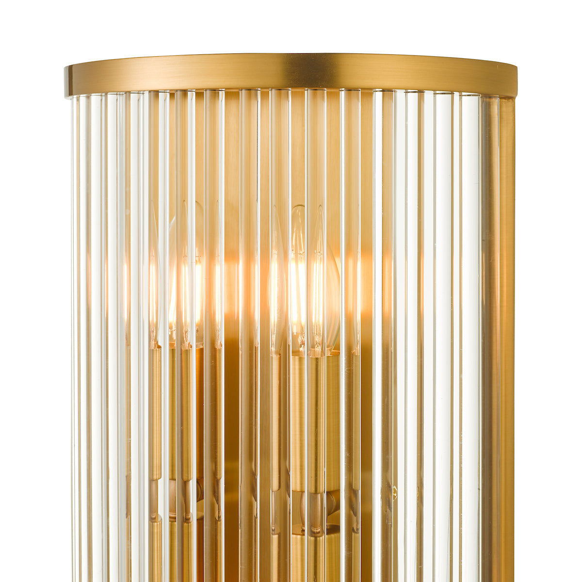 Dar Gold Collection Eleanor 4 Light Wall Light Natural Brass Glass – from Amos Lighting + Home