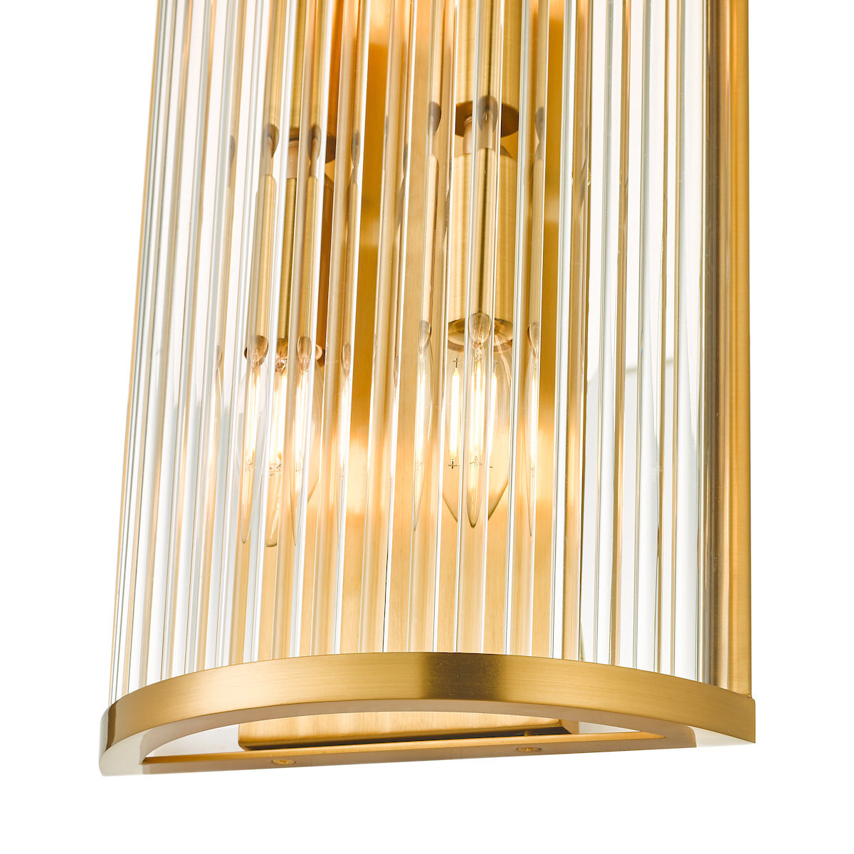 Dar Gold Collection Eleanor 4 Light Wall Light Natural Brass Glass – from Amos Lighting + Home