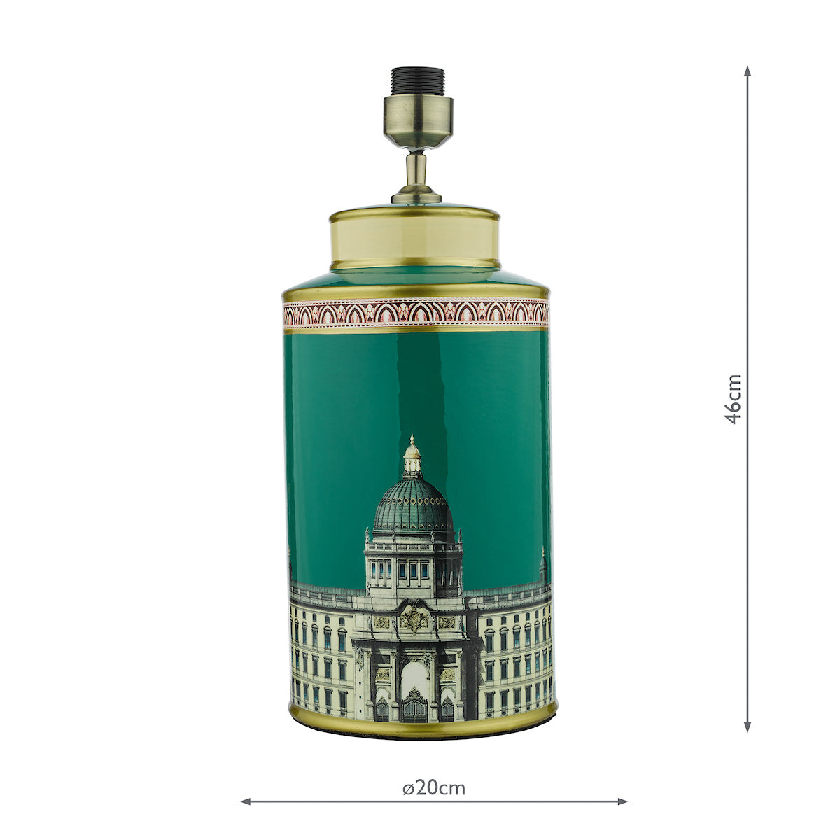 Dar Gold Collection Prospect Ceramic Table Lamp Building Print Base – from Amos Lighting + Home