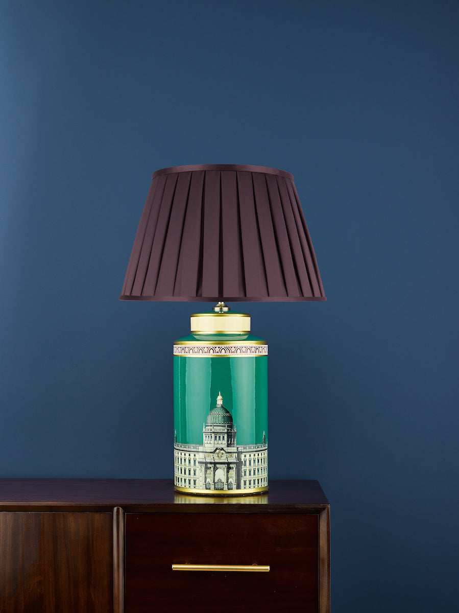 Dar Gold Collection Prospect Ceramic Table Lamp Building Print Base – from Amos Lighting + Home