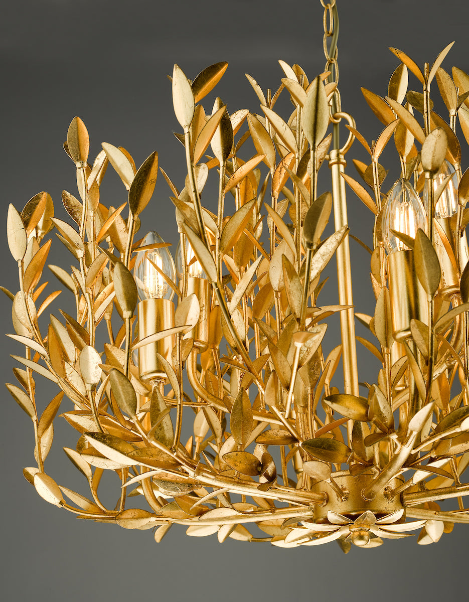 Dar Gold Silvius 9 Light Pendant Gold Leaf – from Amos Lighting + Home