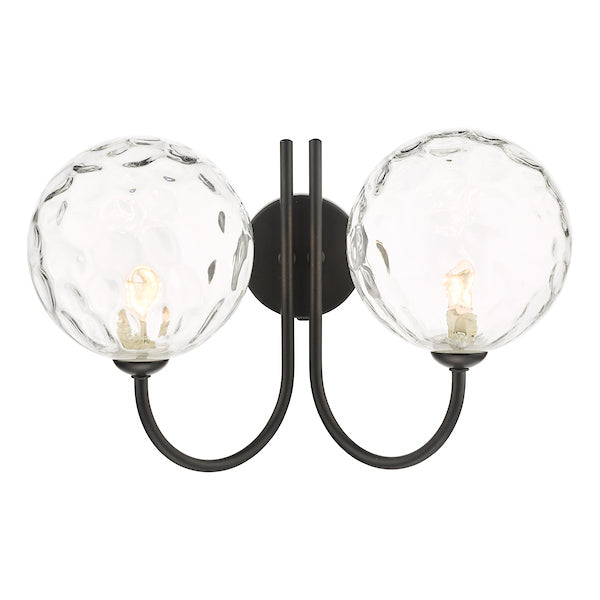 Dar Jared Wall Light Black with Clear Glass – from Amos Lighting + Home