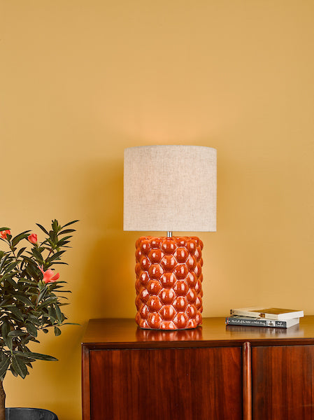 Dar Jayden Table Lamp with Linen Shade – from Amos Lighting + Home