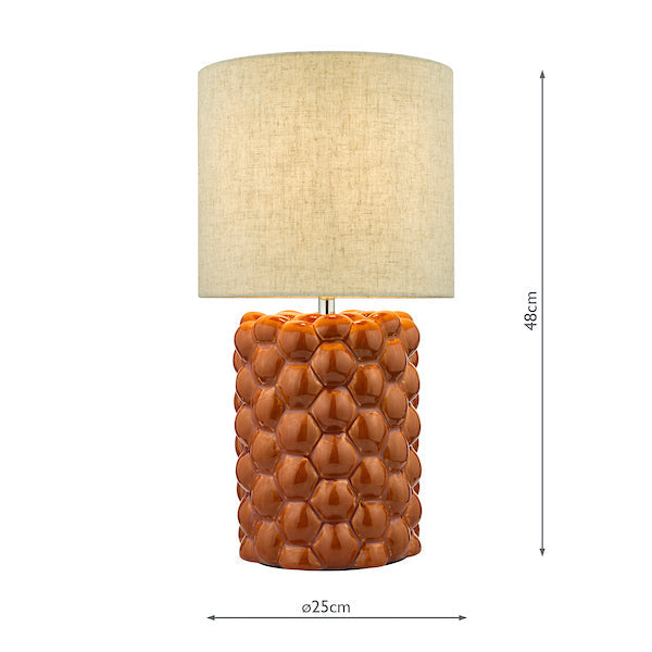 Dar Jayden Table Lamp with Linen Shade – from Amos Lighting + Home