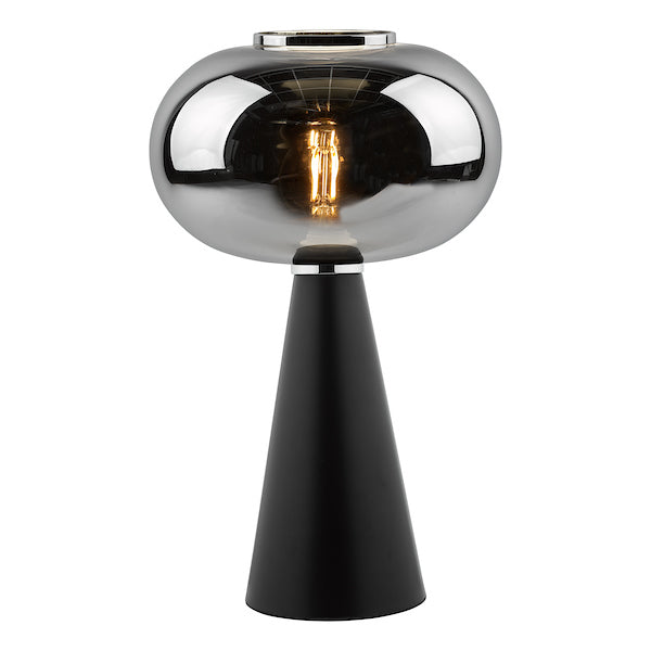 Dar Jensen Table Lamp with Smoked Glass Shade – from Amos Lighting + Home