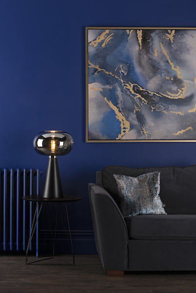 Dar Jensen Table Lamp with Smoked Glass Shade – from Amos Lighting + Home