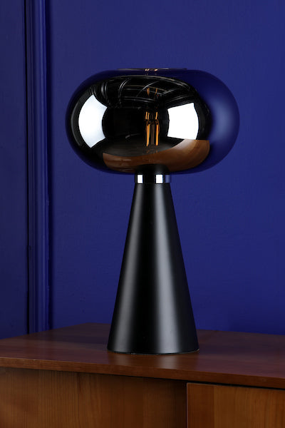 Dar Jensen Table Lamp with Smoked Glass Shade – from Amos Lighting + Home