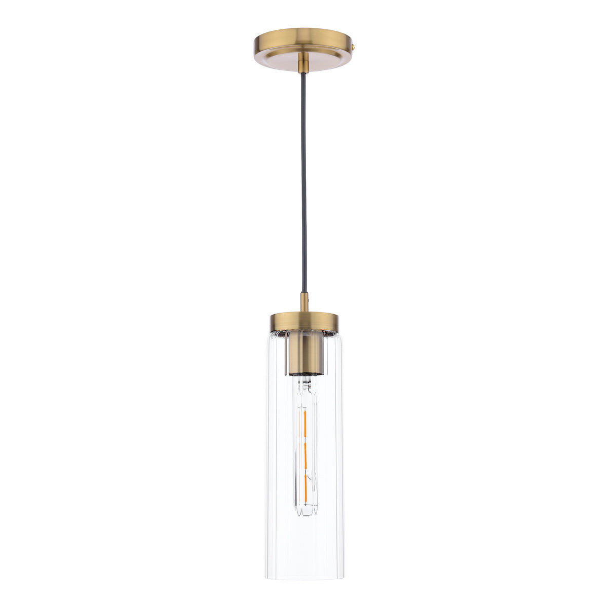 Dar Jodelle Pendant Polished Bronze and Glass – from Amos Lighting + Home
