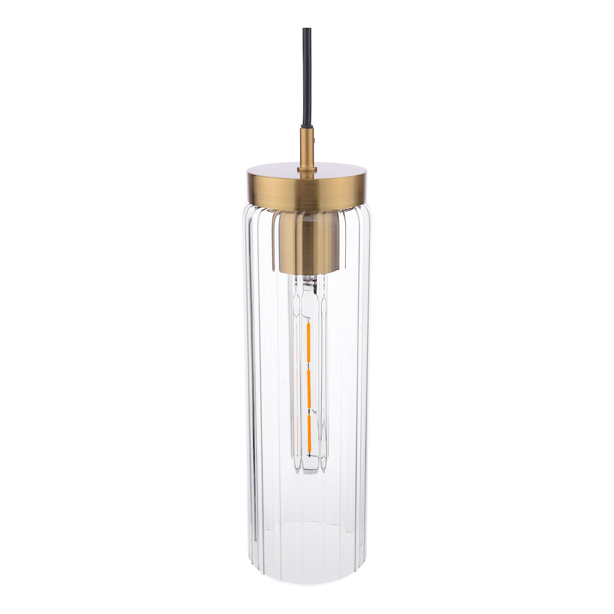 Dar Jodelle Pendant Polished Bronze and Glass – from Amos Lighting + Home
