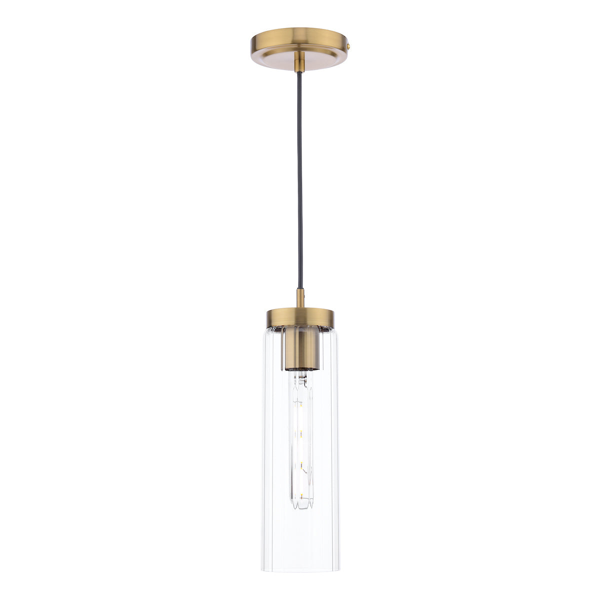 Dar Jodelle Pendant Polished Bronze and Glass – from Amos Lighting + Home