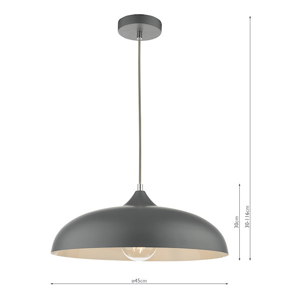 Dar Kaelan Graphite Pendant – from Amos Lighting + Home