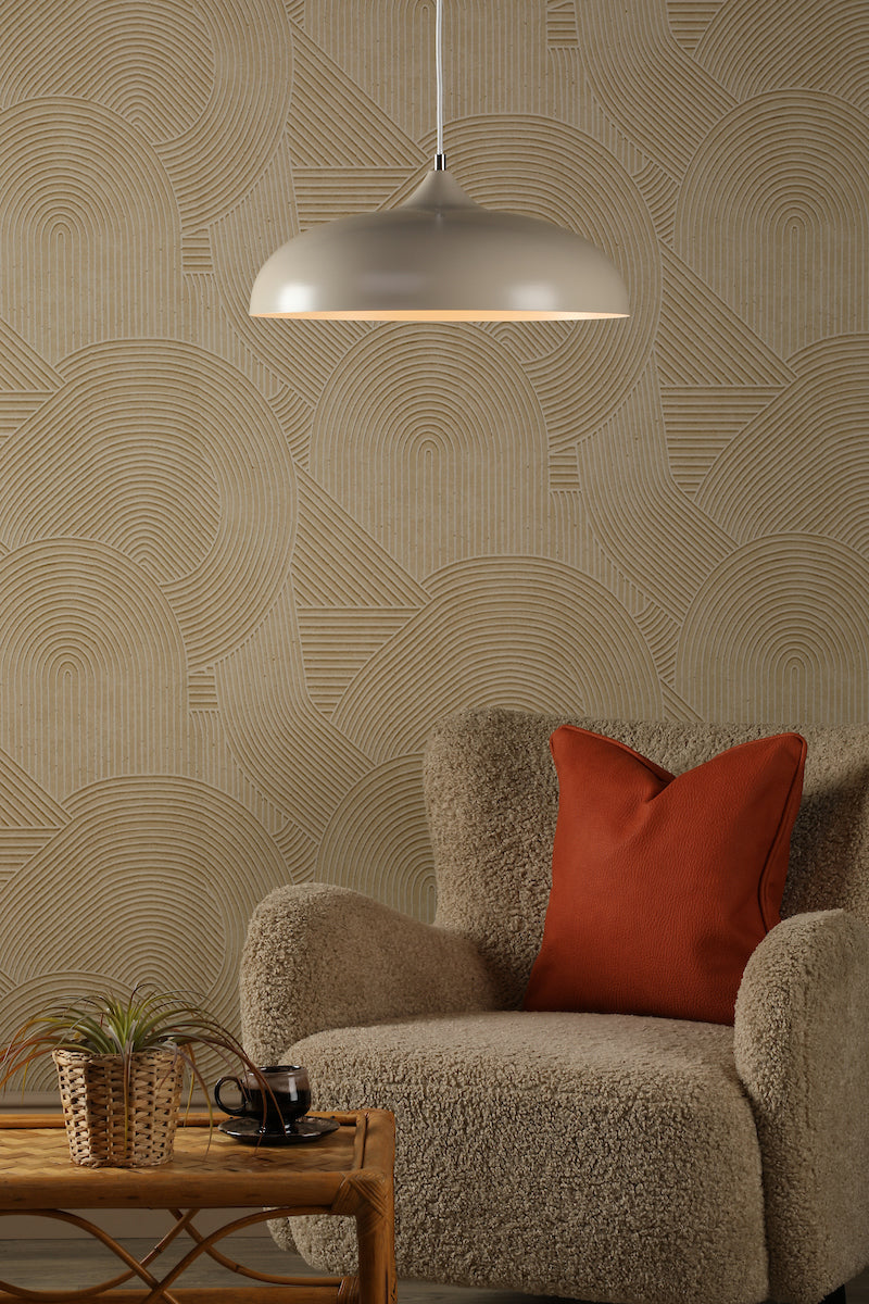 Dar Kaelan Pendant Taupe – from Amos Lighting + Home