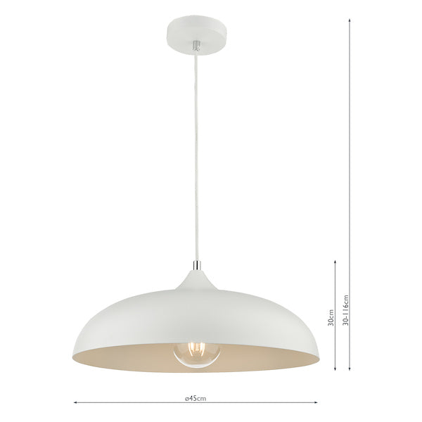 Dar Kaelan Pendant White – from Amos Lighting + Home
