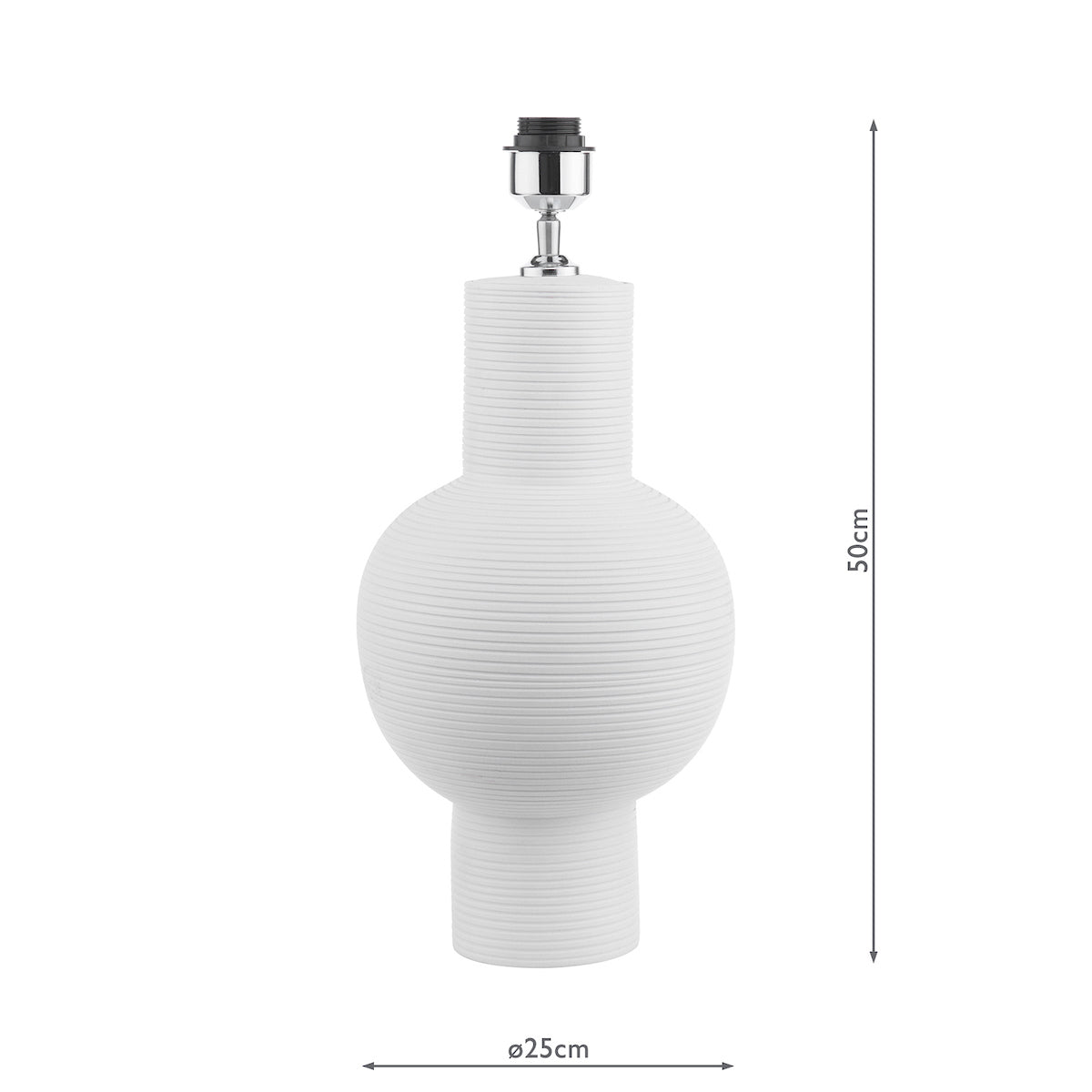 Dar Kiara Table Lamp White Ceramic Base Only – from Amos Lighting + Home