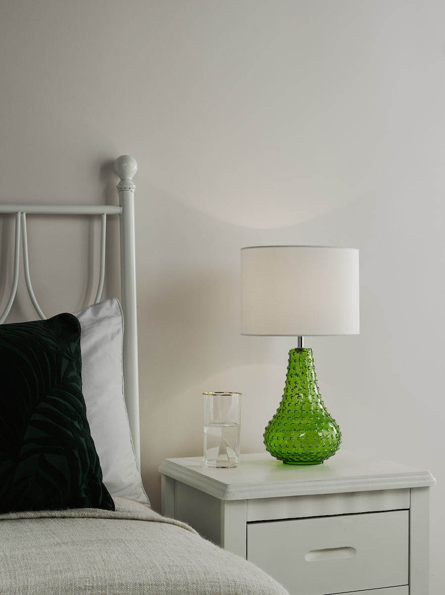 Dar Kristina Table Lamp Green Glass With Shade – from Amos Lighting + Home