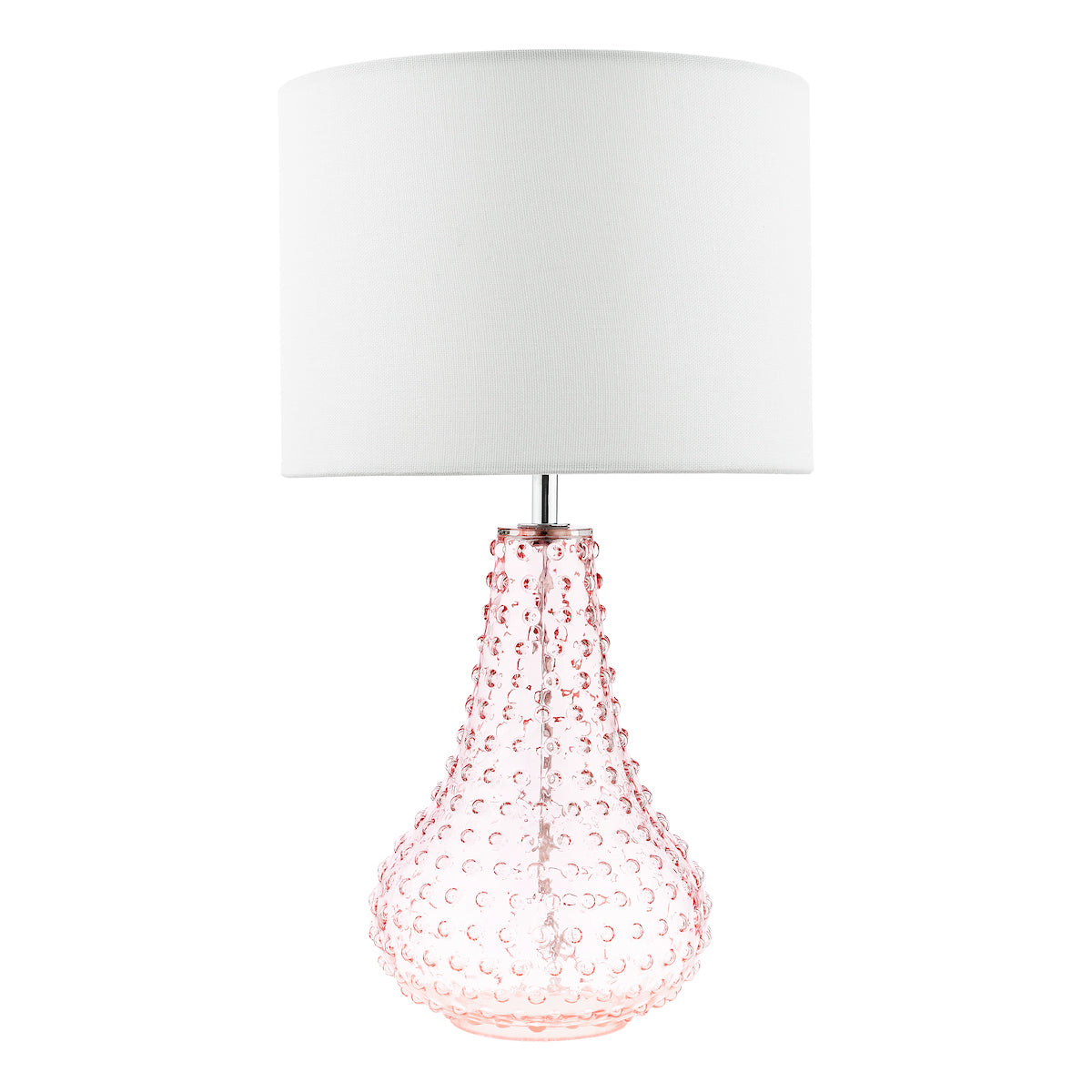 Dar Kristina Table Lamp Pink Glass With Shade – from Amos Lighting + Home