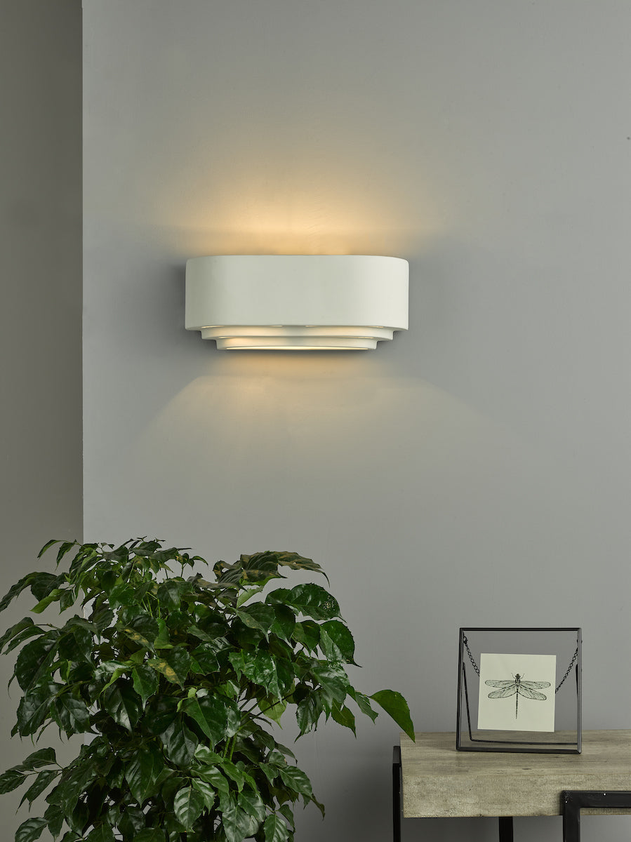 Dar Lando Ceramic Wall Washer White – from Amos Lighting + Home