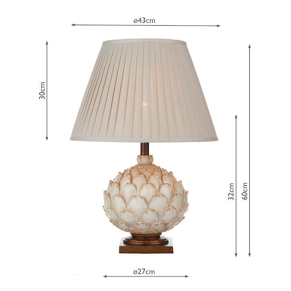 Dar Layer Table Lamp Cream Large with Shade – from Amos Lighting + Home