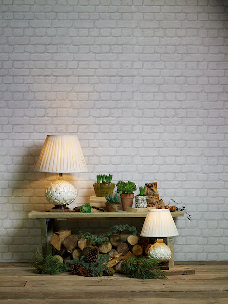 Dar Layer Table Lamp Cream Small with Shade – from Amos Lighting + Home