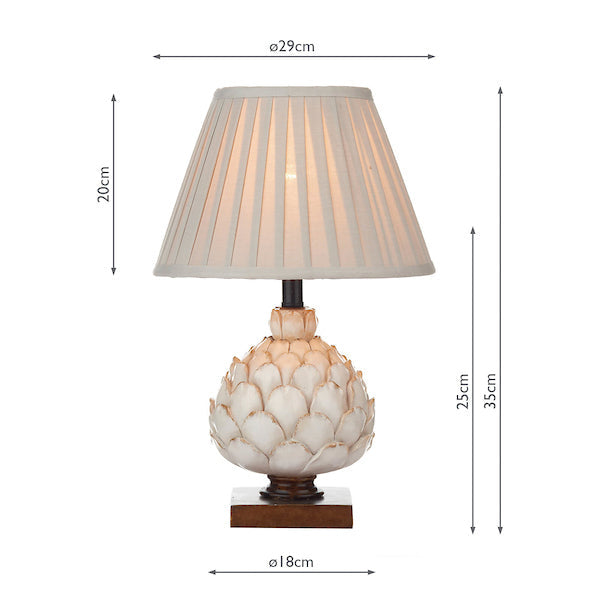 Dar Layer Table Lamp Cream Small with Shade – from Amos Lighting + Home