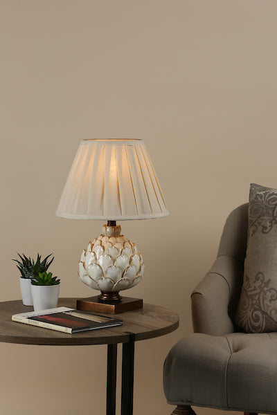 Dar Layer Table Lamp Cream Small with Shade – from Amos Lighting + Home