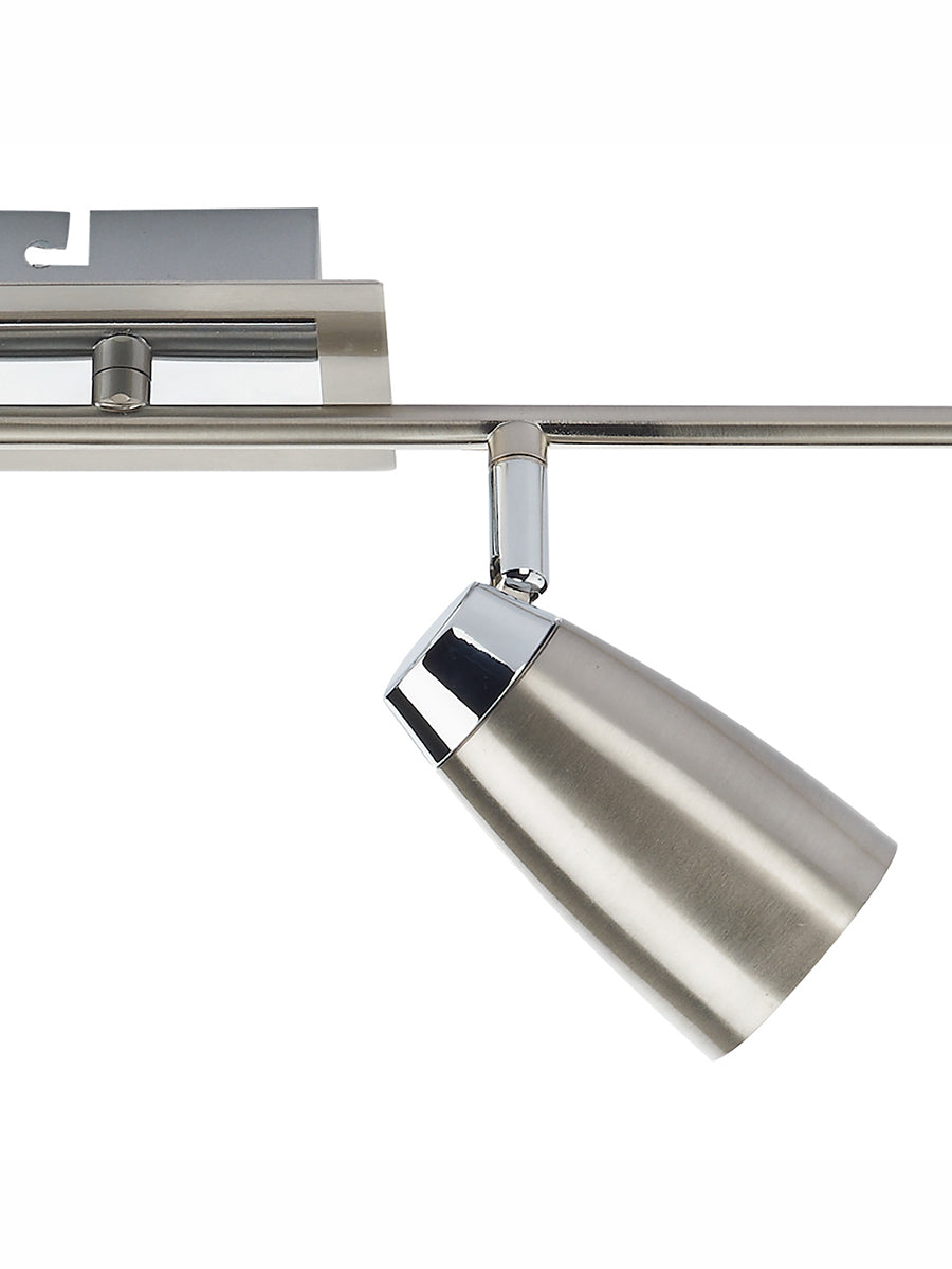 Dar Loft 4 Bar Spotlight Satin Chrome/ Polished Chrome – from Amos Lighting + Home