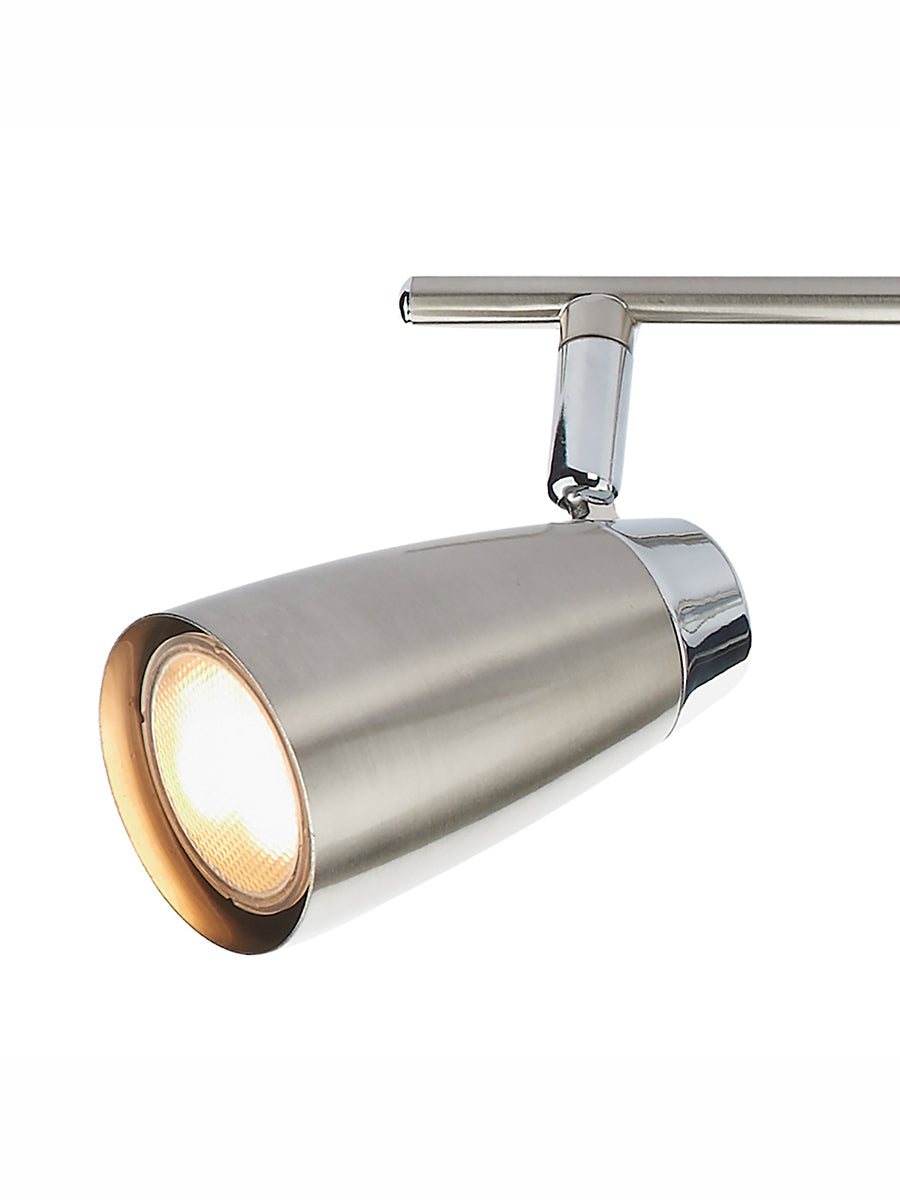 Dar Loft 4 Bar Spotlight Satin Chrome/ Polished Chrome – from Amos Lighting + Home