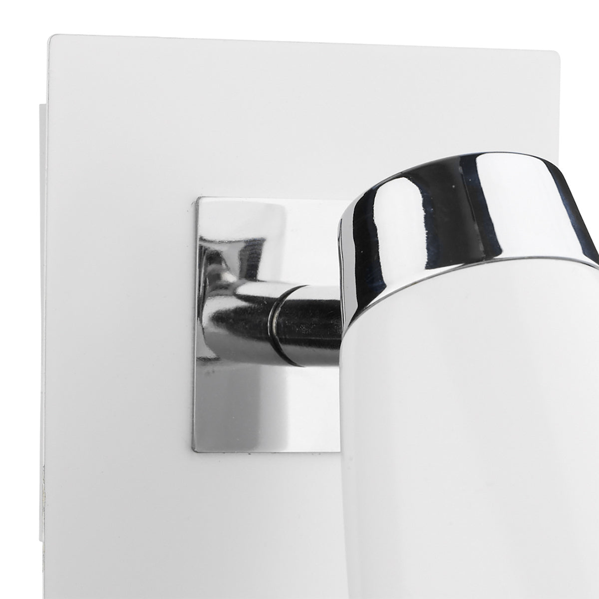 Dar Loft Single Wall Spotlight Matt White Polished Chrome – from Amos Lighting + Home