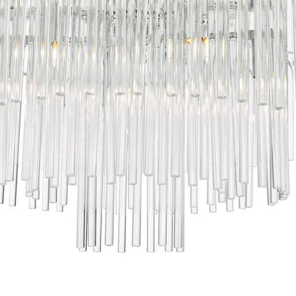 Dar Lukas 13 Light Pendant Chandelier Polished Chrome – from Amos Lighting + Home