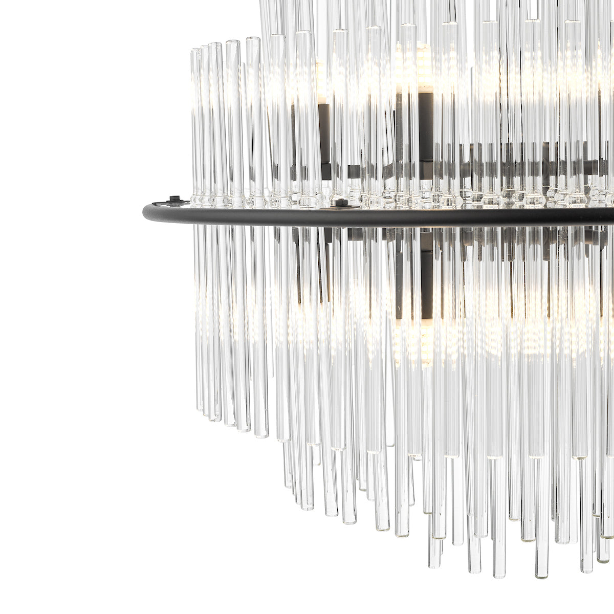 Dar Lukas Pendant Chandelier Satin Black – from Amos Lighting + Home