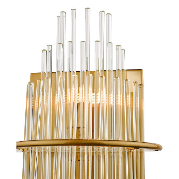 Dar Lukas Wall Light Brushed Antique Gold – from Amos Lighting + Home