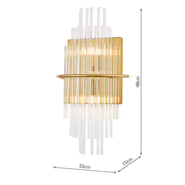 Dar Lukas Wall Light Brushed Antique Gold – from Amos Lighting + Home