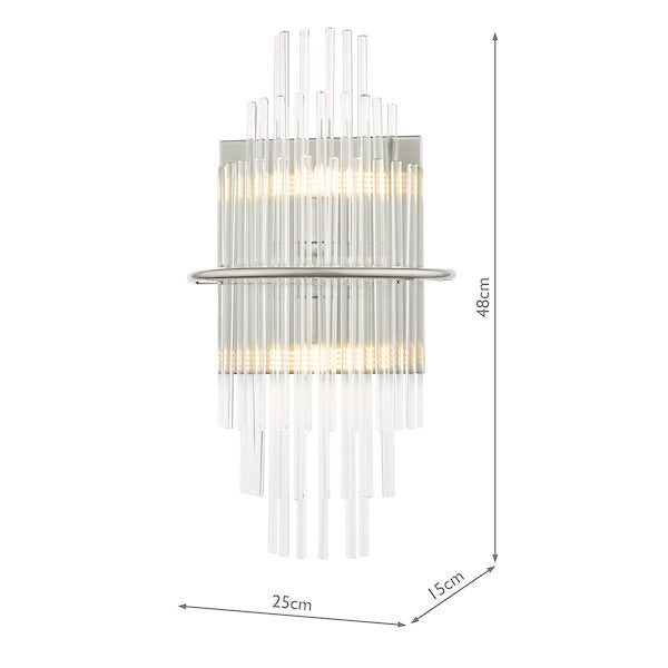 Dar Lukas Wall Light Polished Chrome – from Amos Lighting + Home
