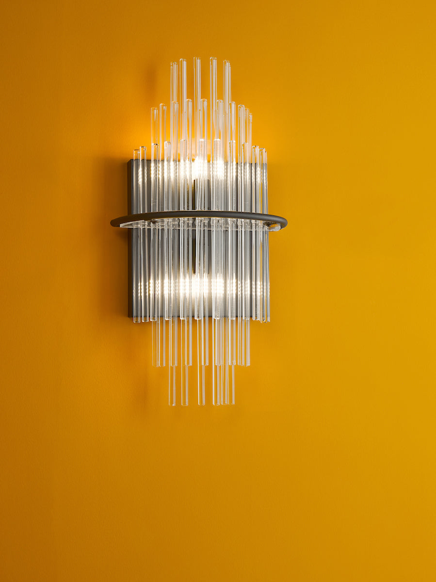 Dar Lukas Wall Light Satin Black – from Amos Lighting + Home