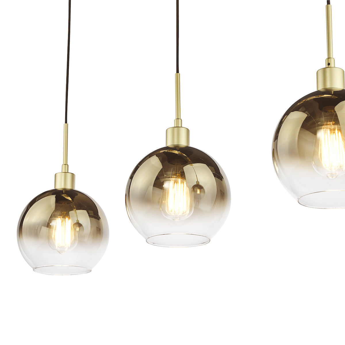 Dar Lycia 3 Light Bar Pendant Satin Gold and Gold Ombre Glass – from Amos Lighting + Home