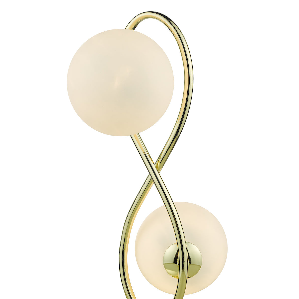 Dar Lysandra 2 Light Table Lamp Polished Gold and Opal Glass – from Amos Lighting + Home
