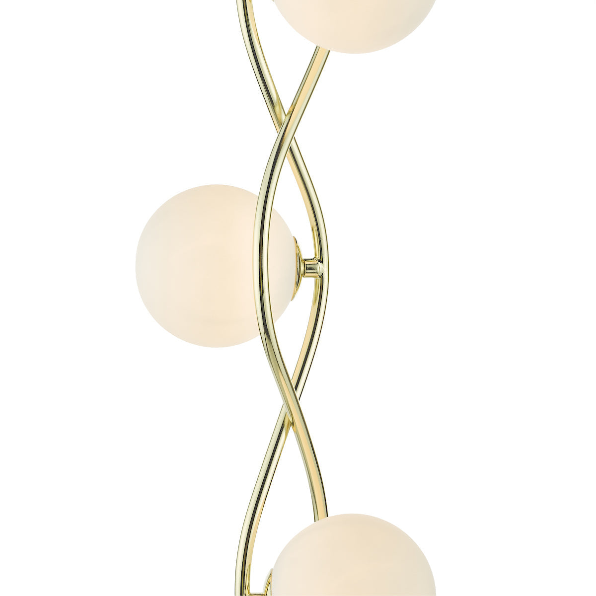 Dar Lysandra 4 Light Floor Lamp Polished Gold and Opal Glass – from Amos Lighting + Home