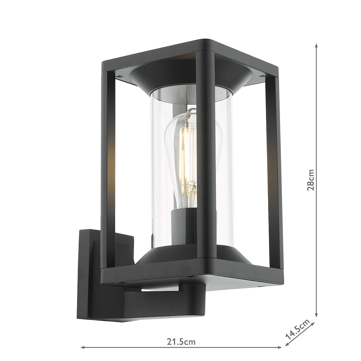 Dar Mackenzie Outdoor Wall Light Matt Black IP65 – from Amos Lighting + Home