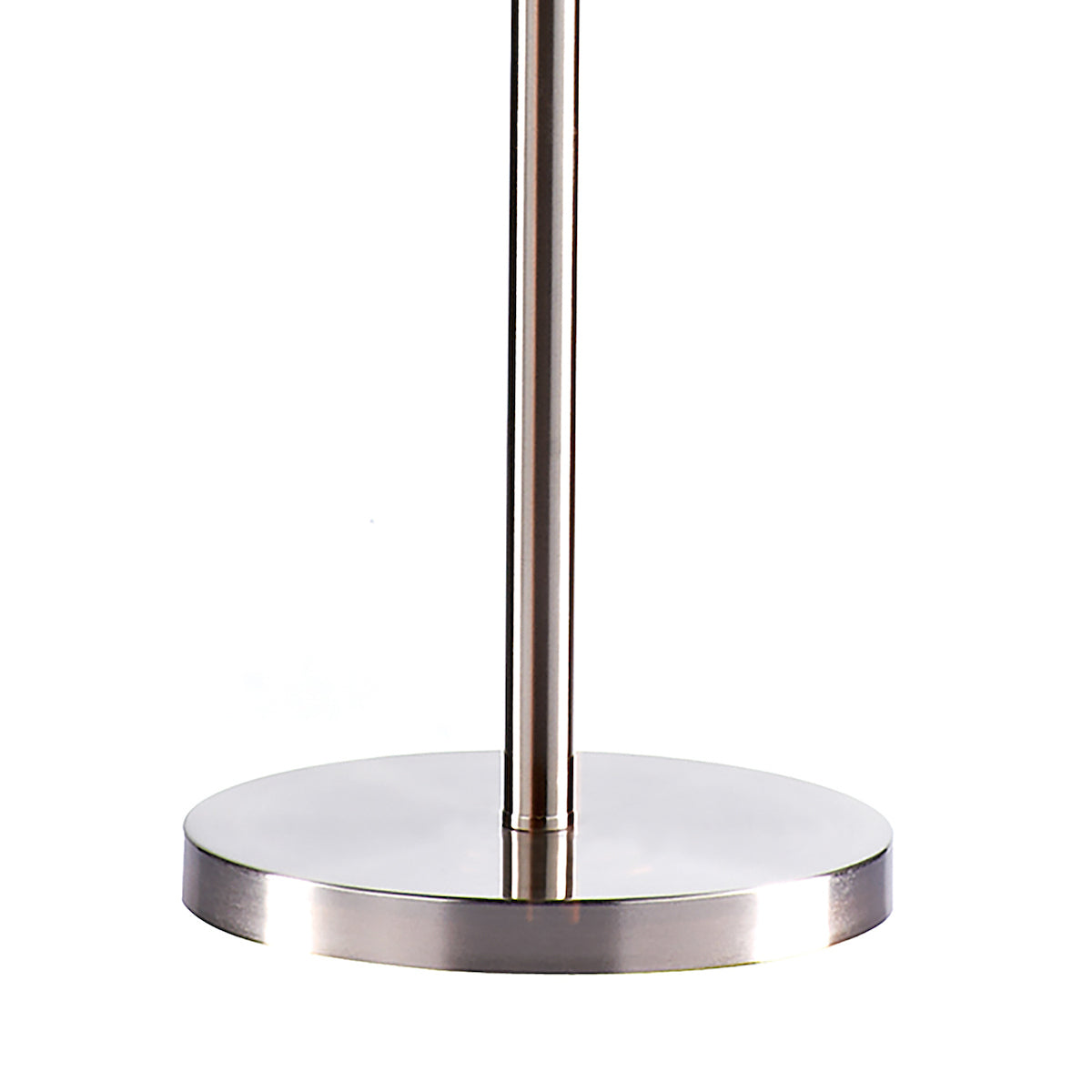 Dar Madrid Floor Lamp Satin Chrome With Shade – from Amos Lighting + Home
