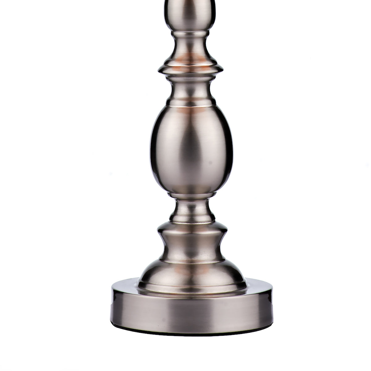 Dar Madrid Table Lamp Satin Chrome With Shade – from Amos Lighting + Home