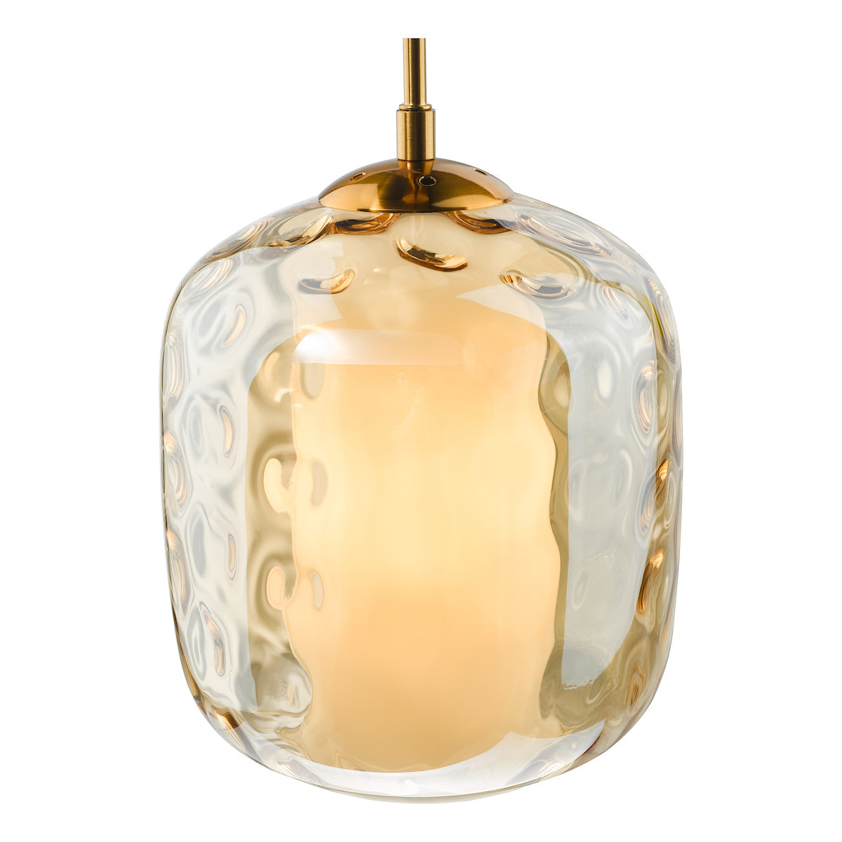 Dar Majella Pendant Aged Brass and Champagne Glass – from Amos Lighting + Home