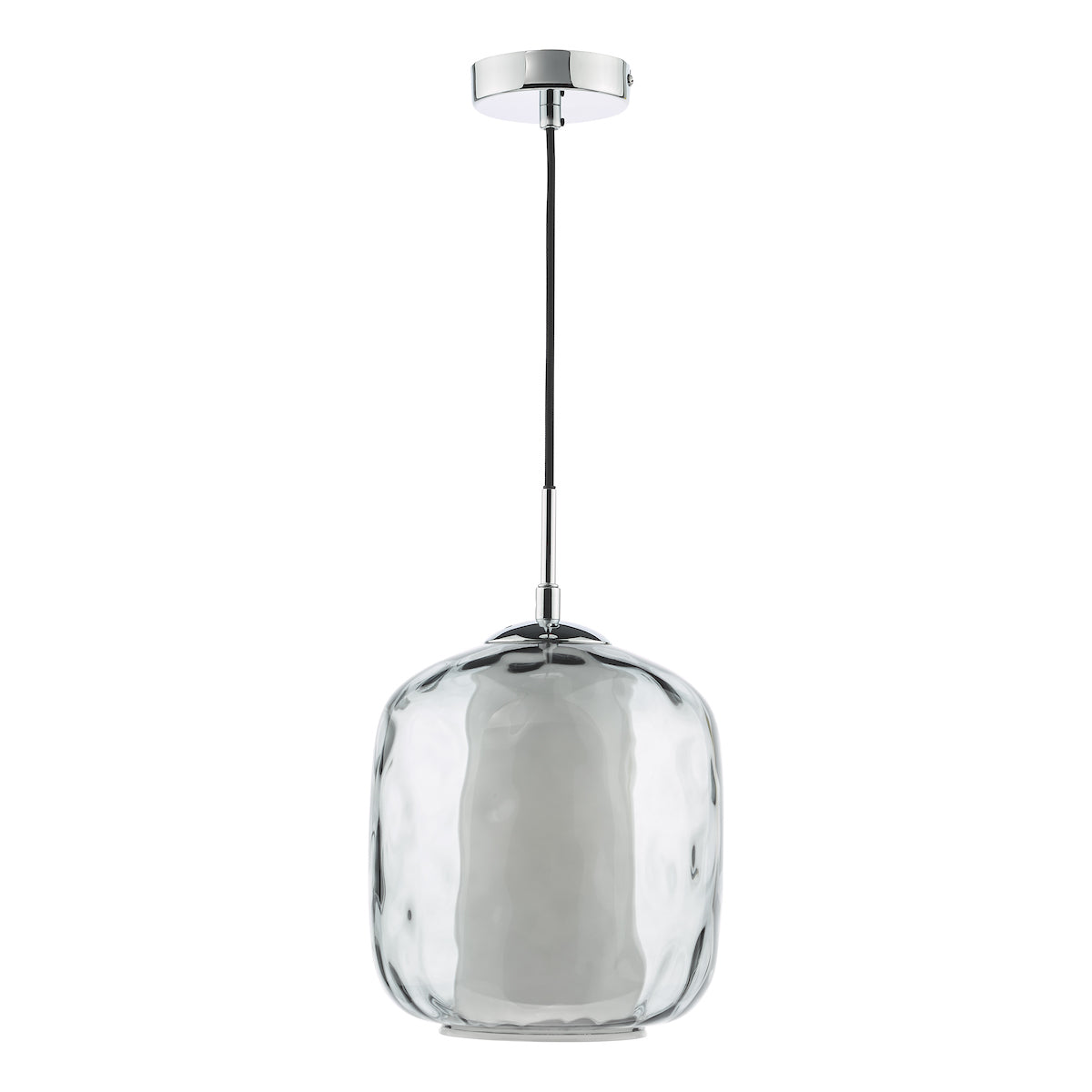 Dar Majella Pendant Polished Chrome and Smoked Glass – from Amos Lighting + Home
