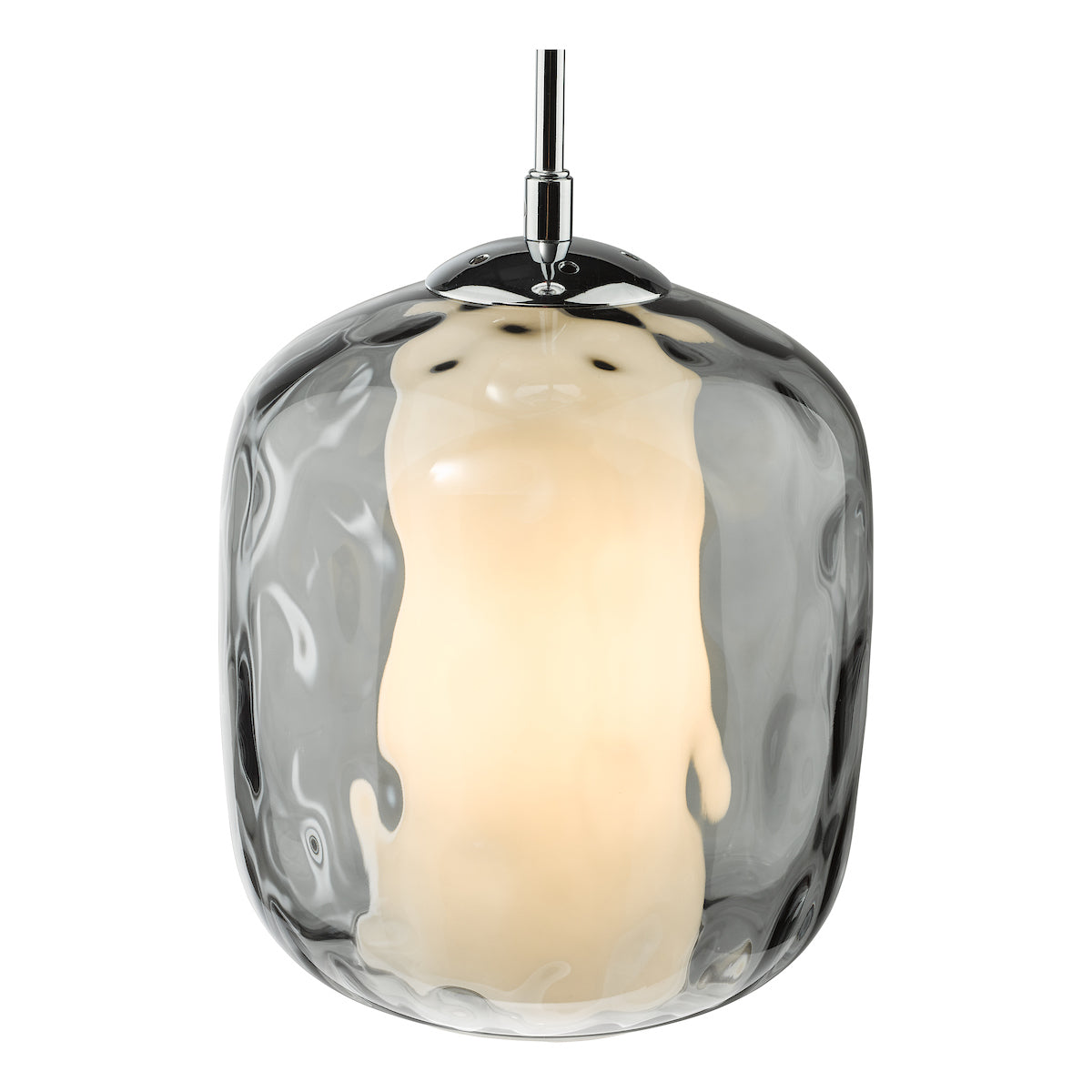 Dar Majella Pendant Polished Chrome and Smoked Glass – from Amos Lighting + Home