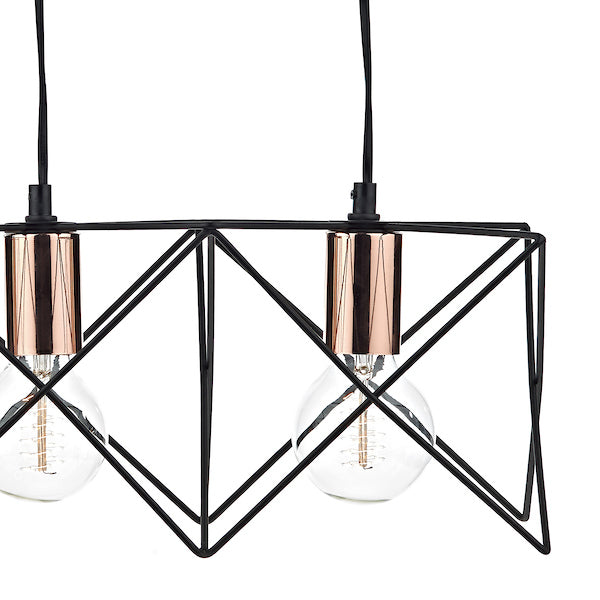 Dar Midi 3 Light Bar Pendant Black – from Amos Lighting + Home