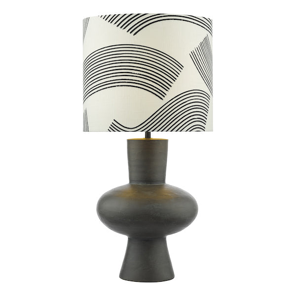 Dar Miho Table Lamp Black/Bronze with Shade – from Amos Lighting + Home
