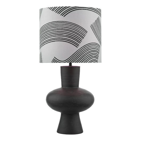 Dar Miho Table Lamp Black/Bronze with Shade – from Amos Lighting + Home